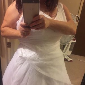 Mori Lee size 22 wedding dress A line beaded NWOT